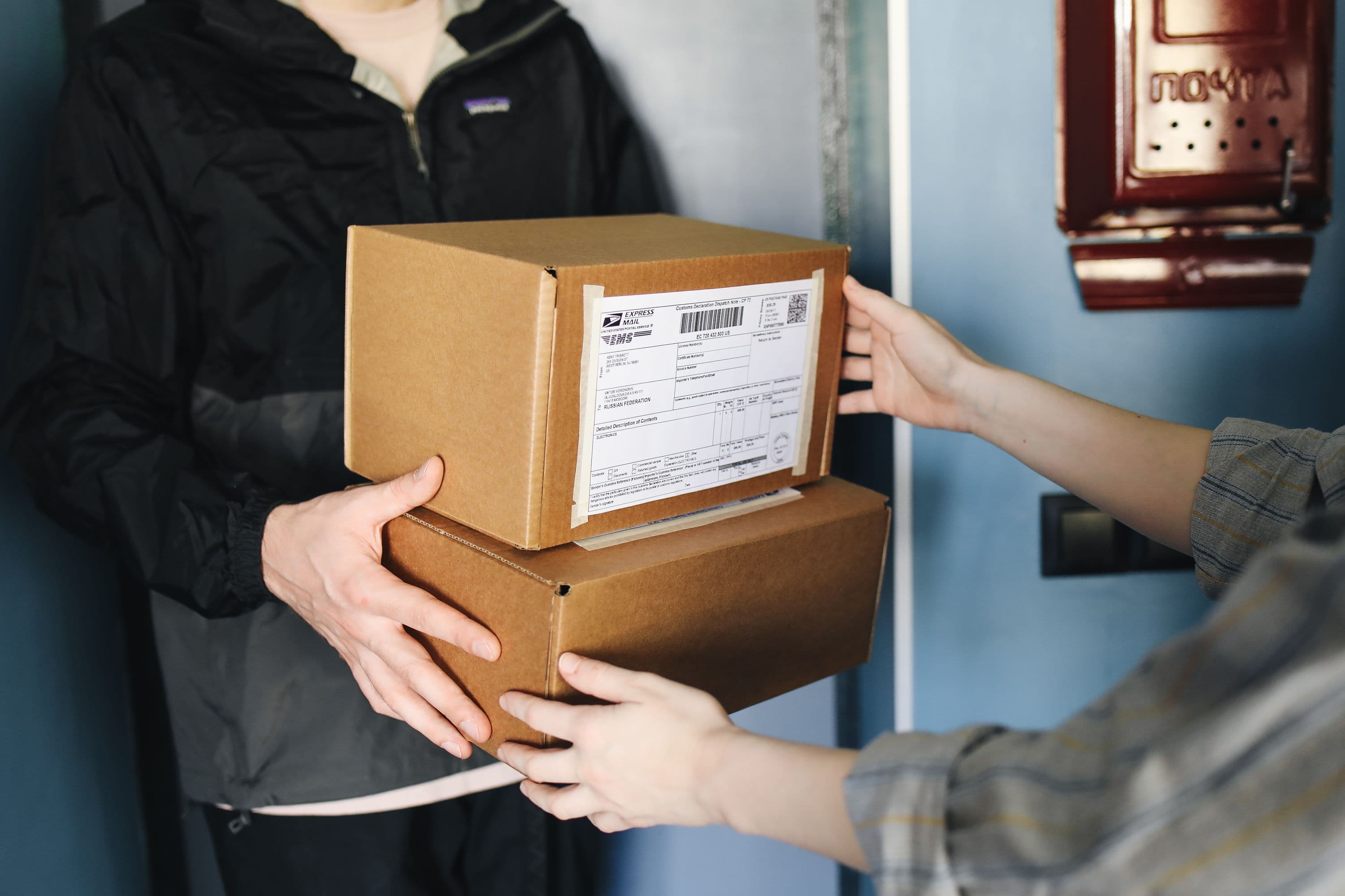 Handing off a shipped package